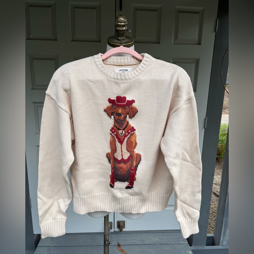 Anthropologie Porridge Western Jolene Pullover Jumper Dog 🐶 Sweater - Picture 1 of 7
